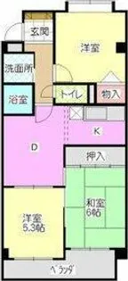 グリーンアベニュー【4階】の間取り