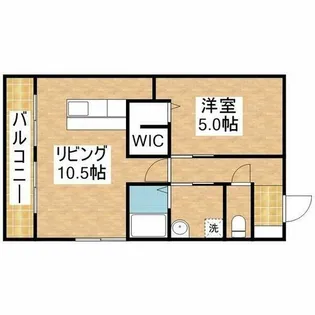 レジデンス川菜【6号室】の間取り