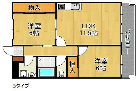 バルビゾン【2階】の間取り