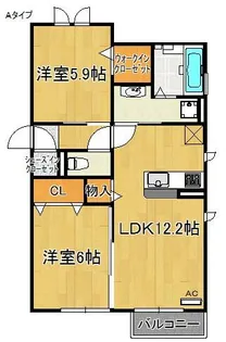 メゾン・ド・ボヌール秀 A棟【1階】の間取り