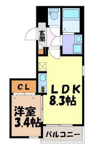 Cherim本陣十王町North【1階】の間取り