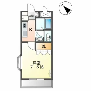 ブルーサンズ1号館【2階】の間取り