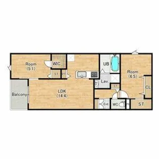 ブルームひまわり【0201号室】の間取り