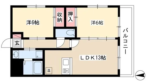 センチュリーパーク広住町【8階】の間取り