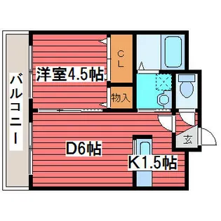 Luna26【402号室】の間取り