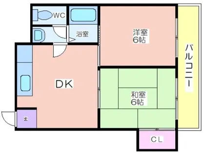 リベルテコーポ保澤【302号室】の間取り