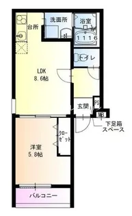 フジパレス立花町三丁目イースト【1階】の間取り