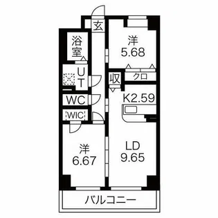 S-FORT鶴舞reale【8階】の間取り