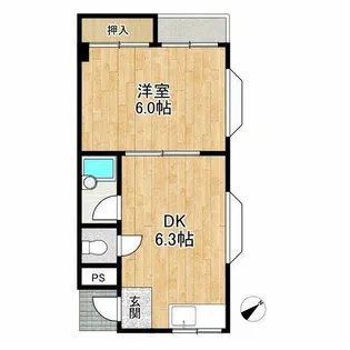 サニーヴィレッジ【1階】の間取り