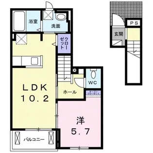 フェリシタ【204号室】の間取り