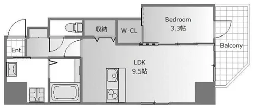 Trail博多【9階】の間取り