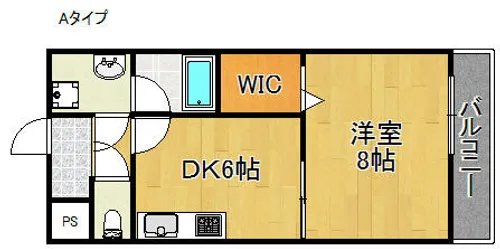 エバーヒルズS棟N棟【2階】の間取り