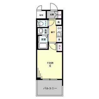 エステムコート難波サウスプレイスⅧハイド【5階】の間取り