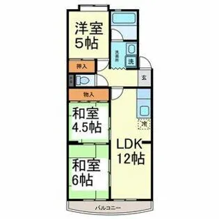 サンパーク大鐘【2階】の間取り