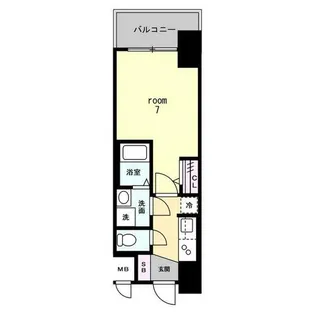 S-RESIDENCE難波大国町Tres【3階】の間取り