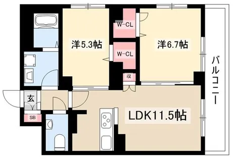 リュミエール千種【1005号室】の間取り