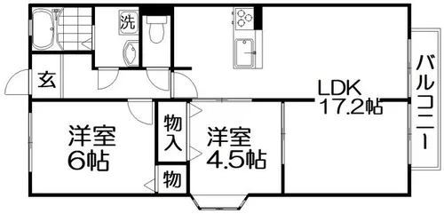 サンシーハイツ【2階】の間取り
