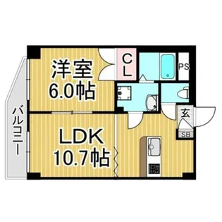 福岡県大野城市栄町3丁目【マンション】の間取り