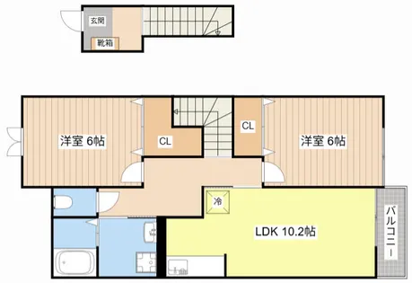 アルモニーメゾンⅡ【201号室】の間取り