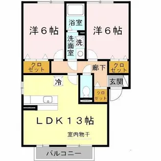 クロスロード【2階】の間取り