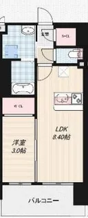 大阪府東大阪市足代北1丁目【マンション】の間取り