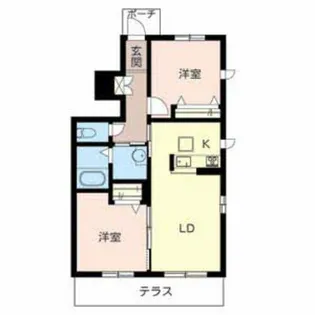 シャーメゾン塩屋【101号室】の間取り