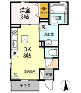 NGE758 B棟【1階】の間取り