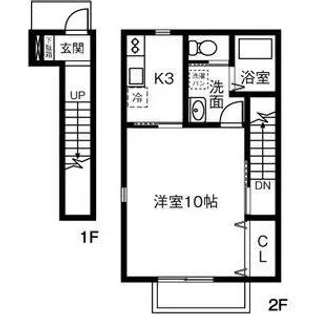 SATELLITE徳重(サテライトトクシゲ)【2階】の間取り