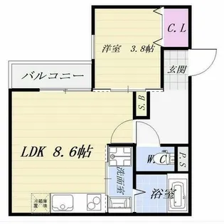 スマイル土古【1階】の間取り