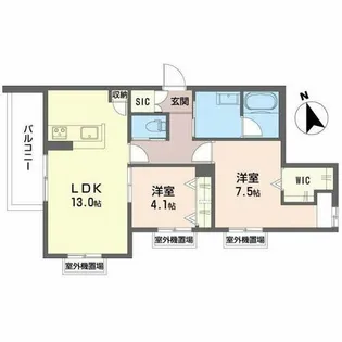 シャーメゾン鴫野東三【3階】の間取り