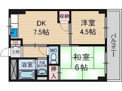 もりかずマンション南茨木【5階】の間取り
