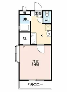 リベール(上六名)【102号室】の間取り