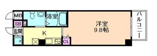 大阪府大阪市都島区都島北通2丁目【マンション】の間取り
