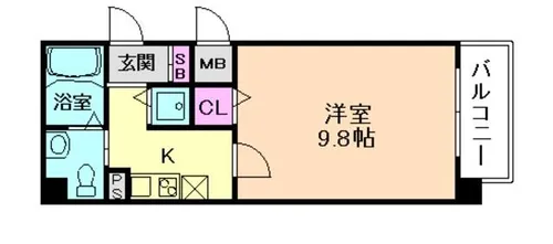 大阪府大阪市都島区都島北通2丁目【マンション】の間取り