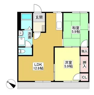 シーサイド若宮A【1階】の間取り