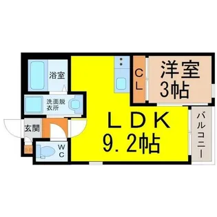 愛知県名古屋市北区中杉町2丁目【アパート】の間取り