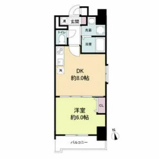 イクスコート大津駅前【7階】の間取り