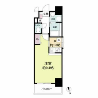 イクスコート大津駅前【9階】の間取り