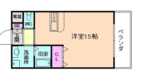 大阪府大阪市東淀川区北江口2丁目【マンション】の間取り