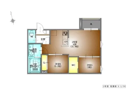 REGALEST Verde(レガリストヴェルデ)【2階】の間取り