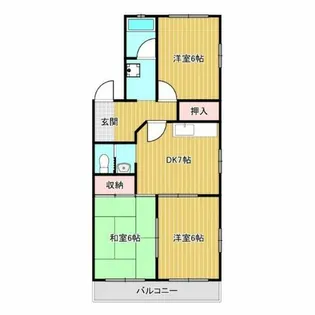 清風苑【501号室】の間取り