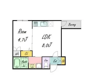 大阪府堺市西区浜寺石津町西1丁【アパート】の間取り