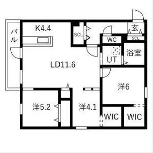 Ts COURT West13【2階】の間取り
