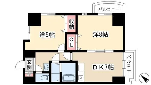 SLR吹上【401号室】の間取り