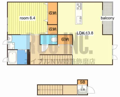 ヴィラ ラタウィ【2階】の間取り