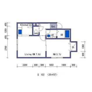 ツインパティオⅡ【1階】の間取り