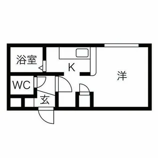 ステュディオ北12条【1階】の間取り