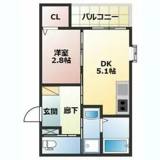 ソラナ博多【2階】の間取り