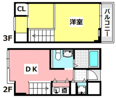 オークグランド【225号室】の間取り