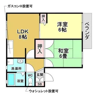 大阪府豊中市豊南町南1丁目【アパート】の間取り
